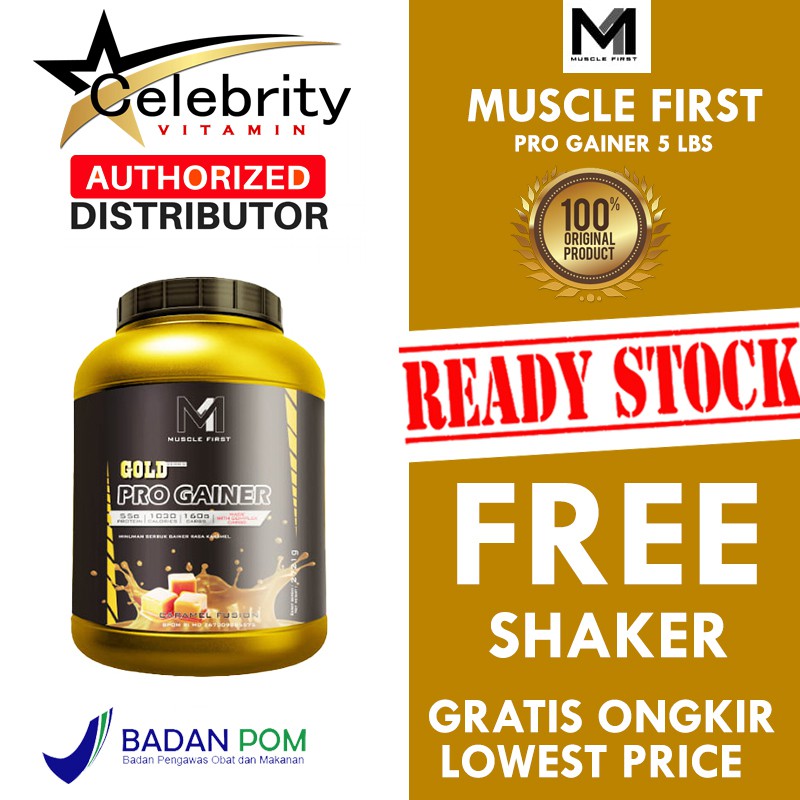 MUSCLE FIRST M1 GOLD PRO GAINER 6 LBS MURAH ORIGINAL BPOM SUSU FITNESS