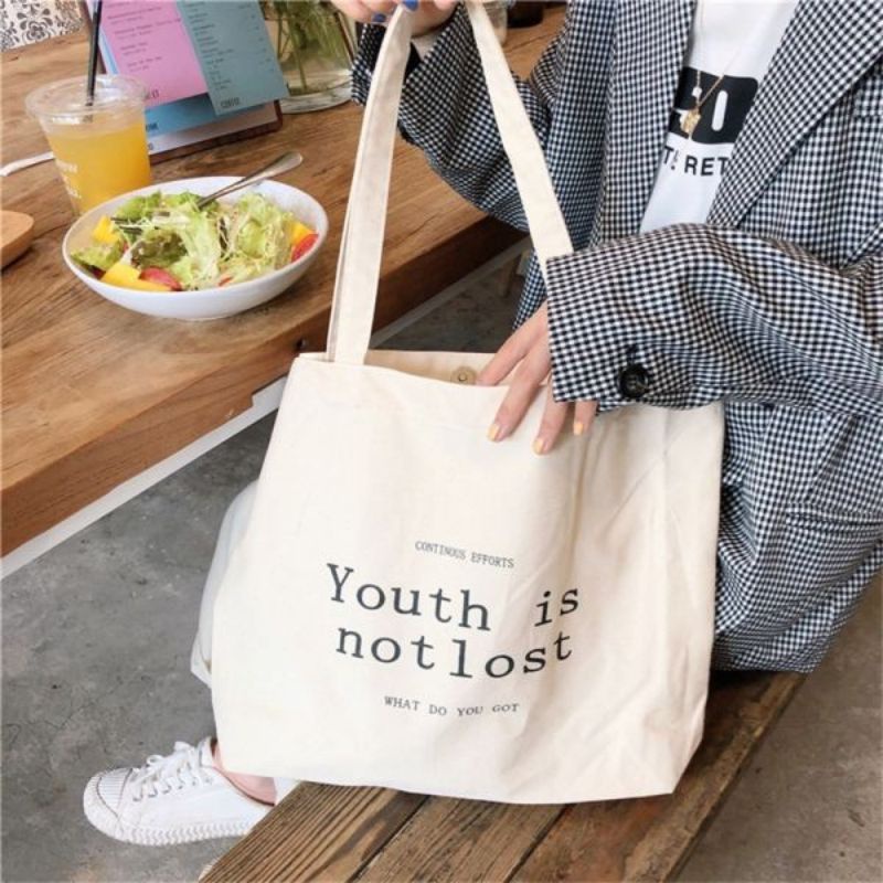 Totebag Kanvas youth is not lost (crbn_cloth)