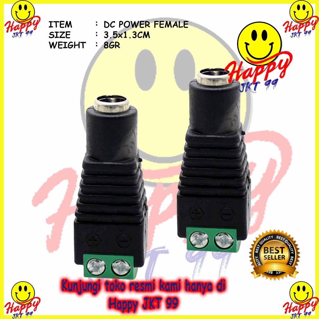 [ HAPPY JKT 99 ] DC POWER FEMALE ORIGINAL UNIVERSAL DIY CABLE CONNECTOR KONEKTOR