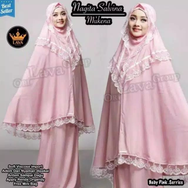 TERLARIS MUKENA DEWASA NAGITA SLAVINA RENDA - PINK
