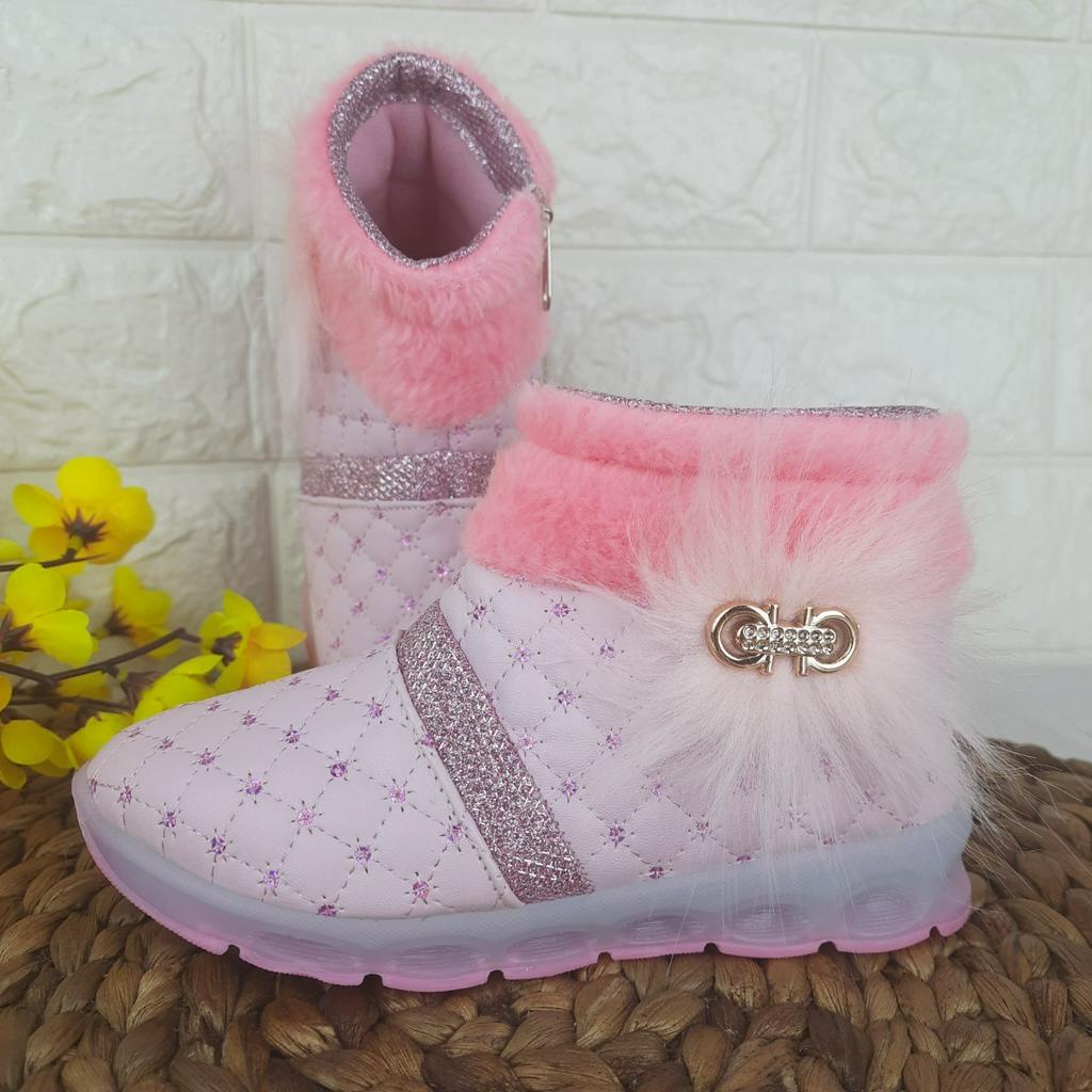 [TAMAN SEPATUKU] SEPATU TRENDY MURAH BOOTS PINK PUTIH LUCU ANAK PEREMPUAN 3 4 5 6 TAHUN DAX01