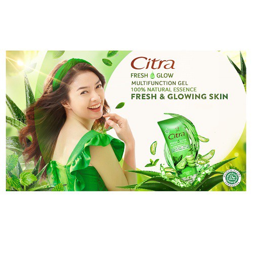 CITRA MULTIFUNCTION GEL ALOE VERA [ 180 ML ] FRESH GLOW ALOE BRIGHT UV MINT FACE &amp; BODY LOTION ALOEVERA MULTIFUNGSI MUKA WAJAH BADAN