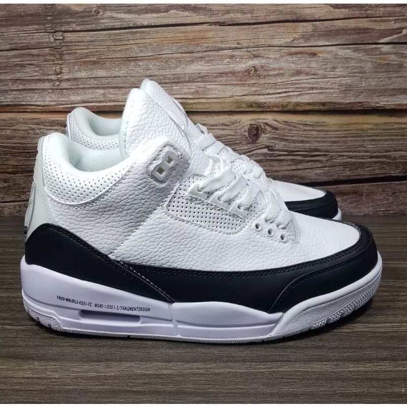 Nike Air Jordan 3 Fragment White Black Sneaker Sepatu Jalan Pria