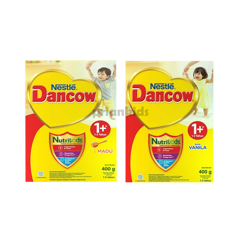 Susu DANCOW 1+ 400 gr rasa vanila atau Madu