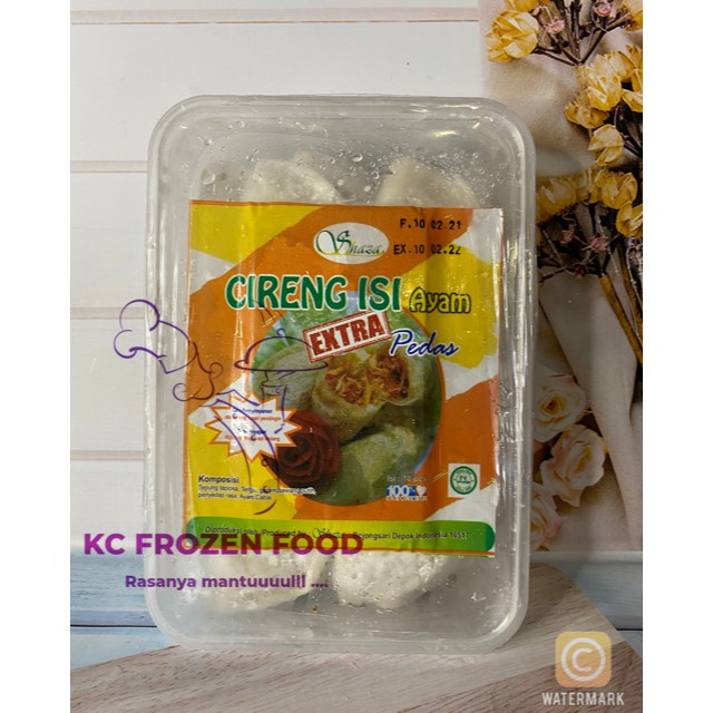 

KC Frozen - Cireng Mercon Ayam Pedas Isi 10 Pcs / Cireng Ayam Pedas / Cireng Isi Ayam Pedas Murah