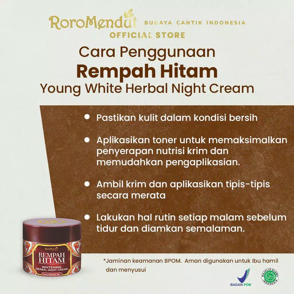 CREAM MALAM RORO MENDUT REMPAH HITAM