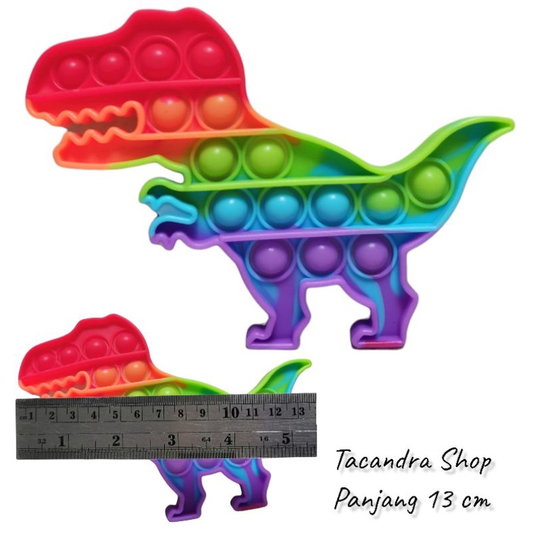 ( COD ) Mainan Anak Pencet Pop It Rainbow / Pop It Rainbow Murah / Mainan Pop It-DINO