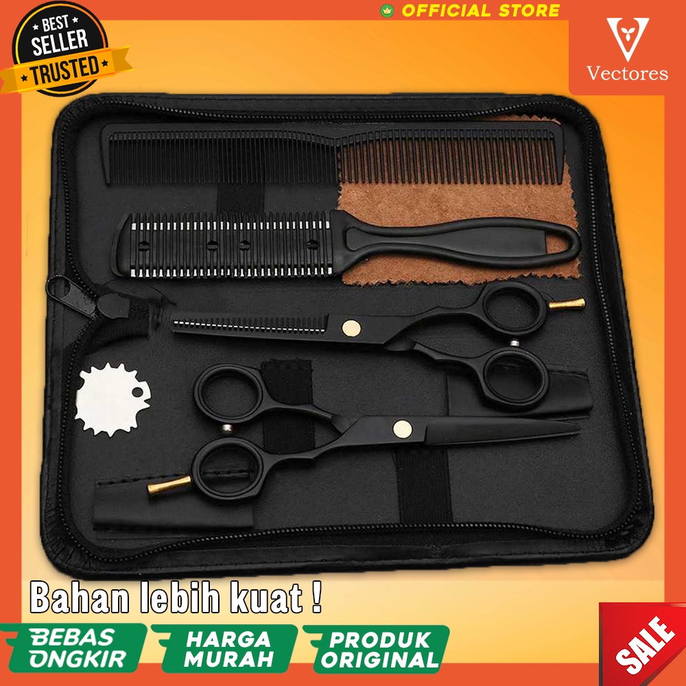 [ORIGINAL] Gunting Rambut Hair Scissors Professional Profesional Razor Comb Salon Set Kit Lengkap Terbaru Murah Premium