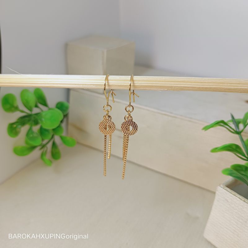 anting panjang+anting hook+anting dewasa+ anting xuping/perhiasan xuping lapis emas awet