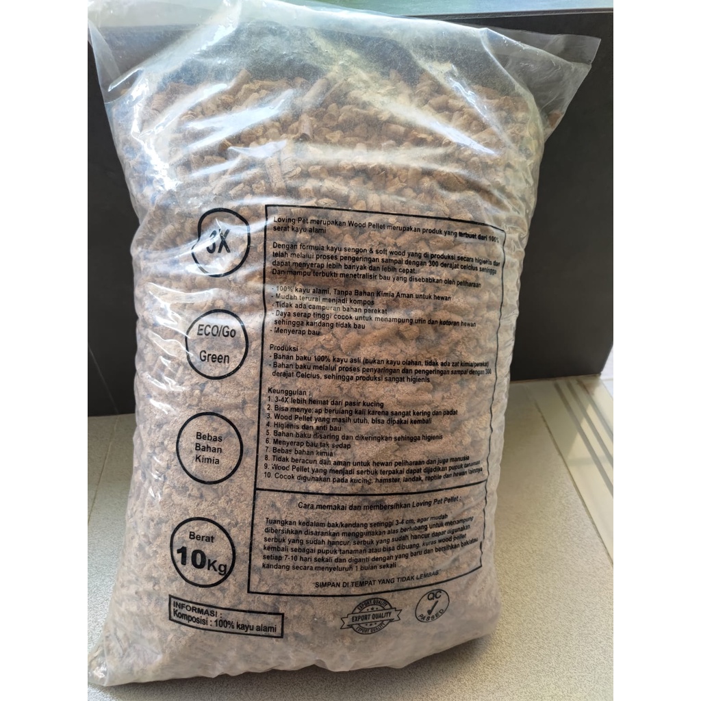 Loving Pet Pasir Kucing Kayu Wood Pellet Freshpack 10kg