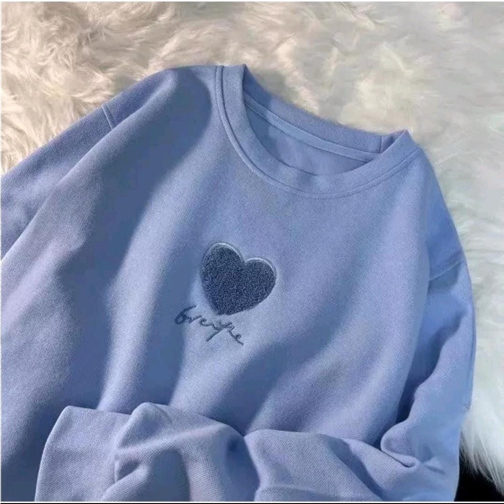 FINE LOVE YOU BORDIR SWEATER WANITA MOTIF BORDIR BAHAN TEBAL SIZE M-XXL - SWEATER WANITA TERLARIS