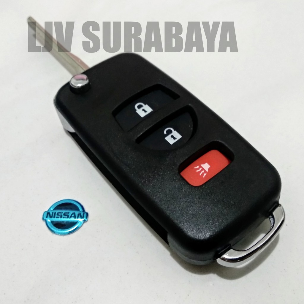 casing kunci flip key model lipat 3 tombol nissan grand livina xtrail