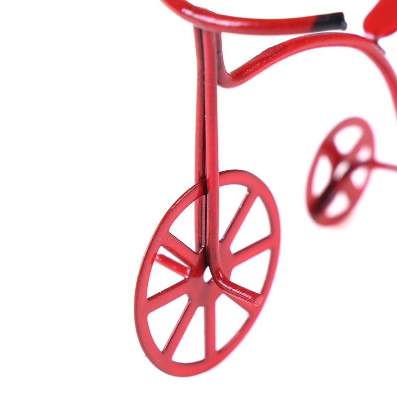Miniatur Sepeda Warna Merah Skala 1: 12 Untuk Rumah Boneka