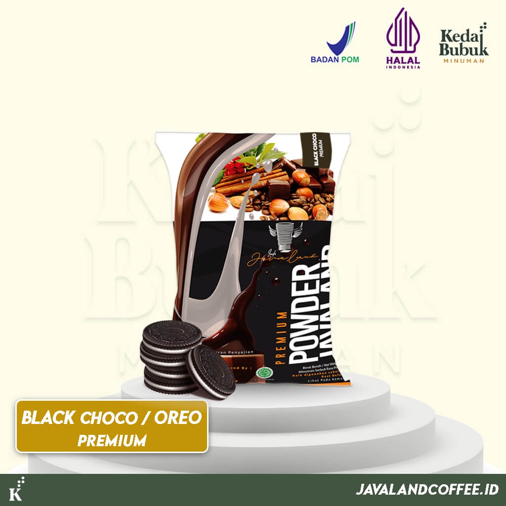 Javaland Bubuk Minuman Rasa Black Choco 1Kg - Premium Plain | Bubble Powder Drink Boba