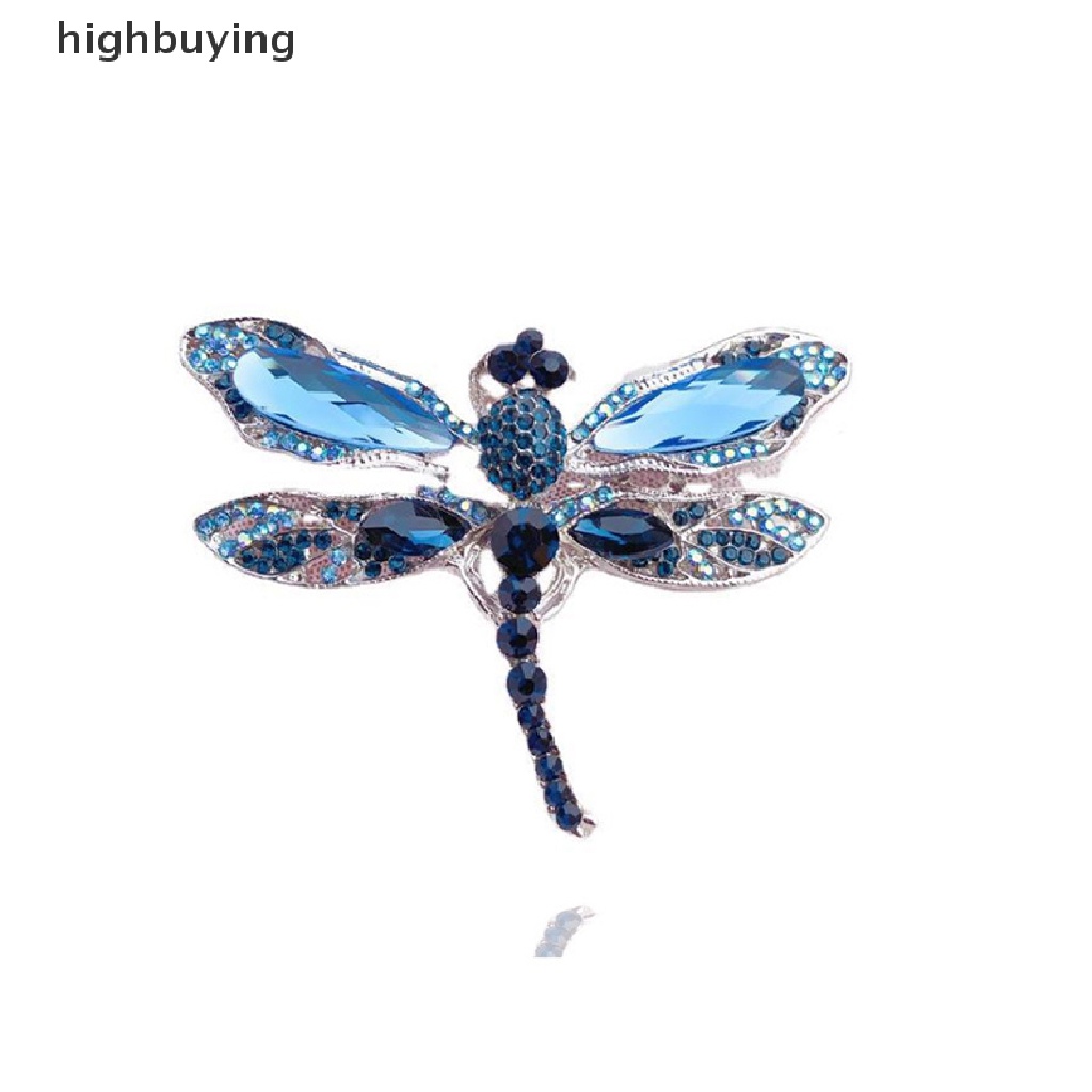 Hbid Bros Vintage Bentuk Capung Kristal Biru Kualitas Tinggi