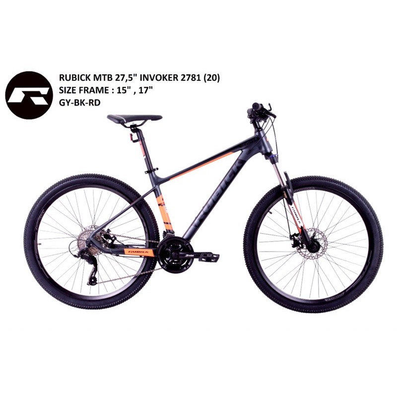 Sepeda Mtb 27,5 Rubick Invoker 2781 (17in) (20) By United