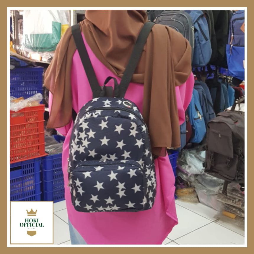 [COD] MINI SERIES Tas Ransel Mini Wanita Motif Kucing Semangka Army Bunga Tas Kecil Bagpack Wanita Korea HokiOfficial