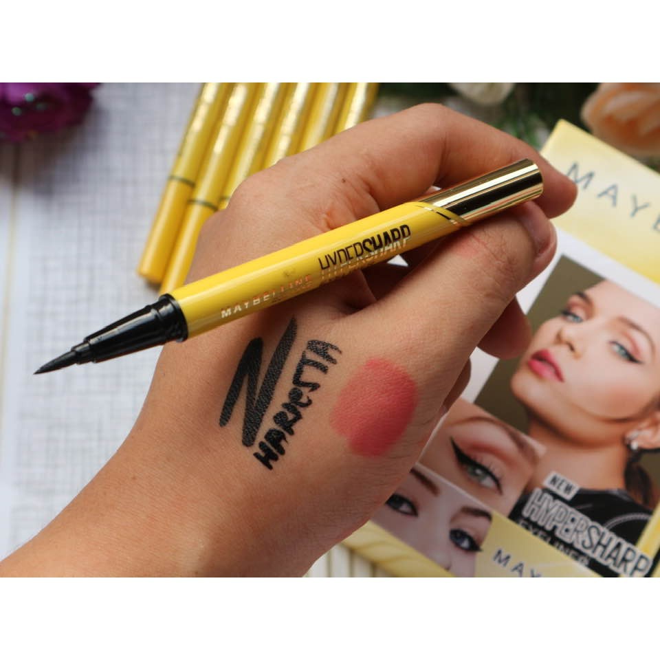 Eyeliner Maybelline Waterproof / Eyeliner MakeUp Maybelline Spidol Hypershap Tahan 24 Hours