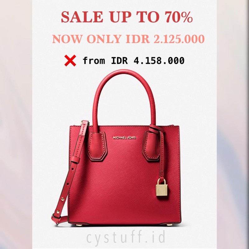 MICHAEL MICHAEL KORS Mercer Medium Saffiano Leather Accordion Crossbody Bag