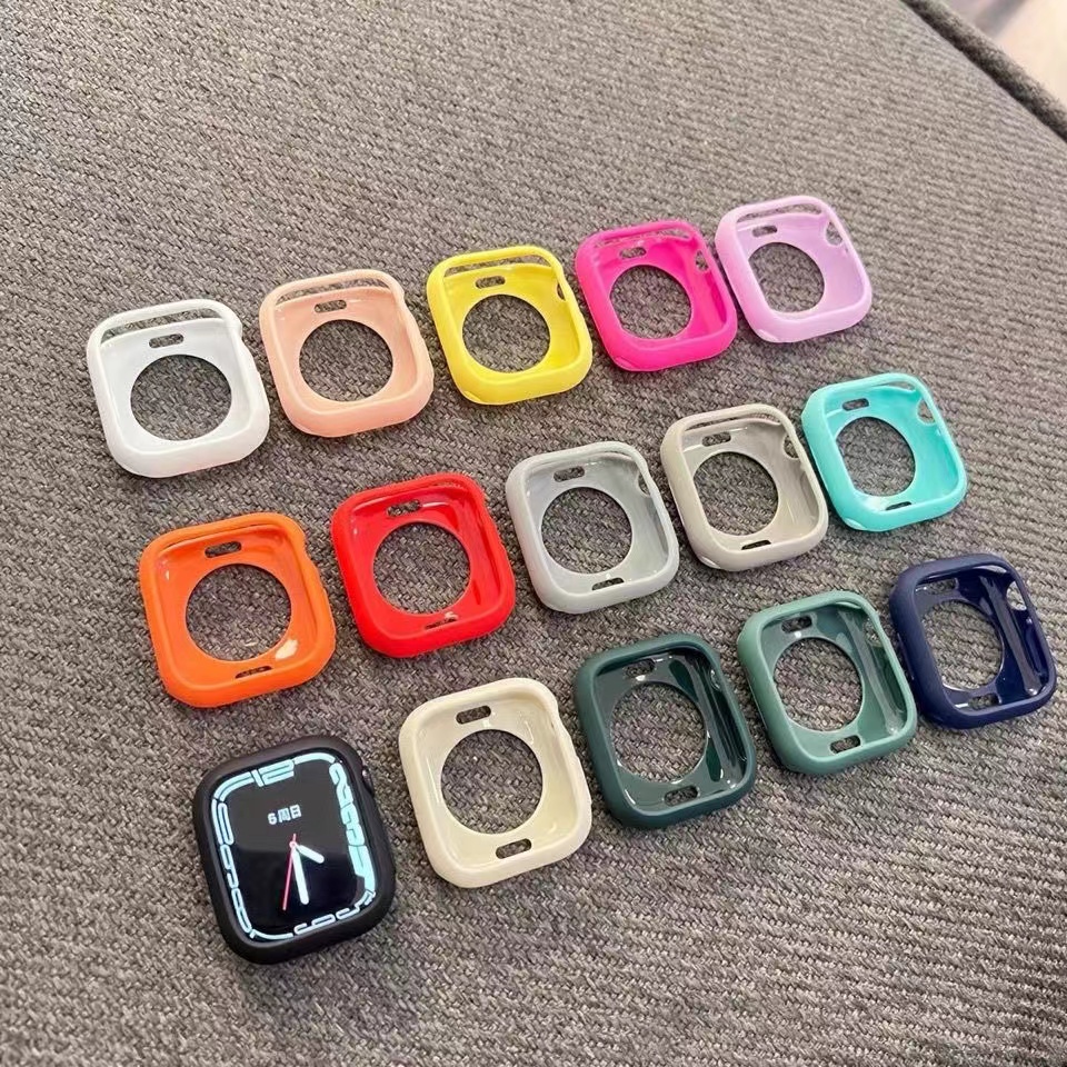 Permen Soft Silicone Case Untuk Apple Watch Ultra8 3 2 1 42MM 38MM Cover Protection Shell Untuk i-Watch 45 6 7 SE 49mm 40MM 44MM Watch Bumper