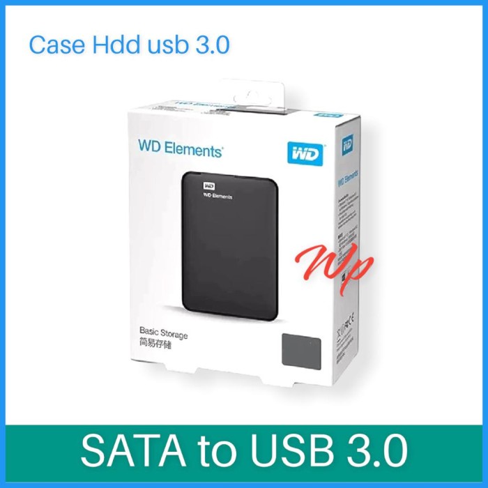 Casing Hardisk External WD Elements Case HDD 2.5 inch USB 3.0