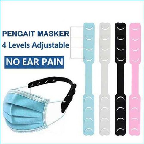 Konektor Masker Hijab / Konector Pengait Masker Jilbab Kain Katun / Penghubung Masker Hijab