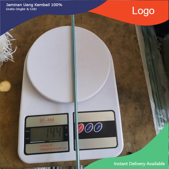 long drat 6 mm / as drat 6 mm putih panjang 1 m