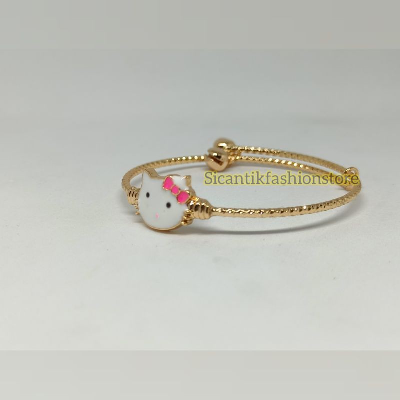 PROMO GELANG TITANIUM ANAK-ANAK HELLO KITTY TERLARIS ANTI KARAT PERHIASAN GELANG ANAK MEWAH LUCU