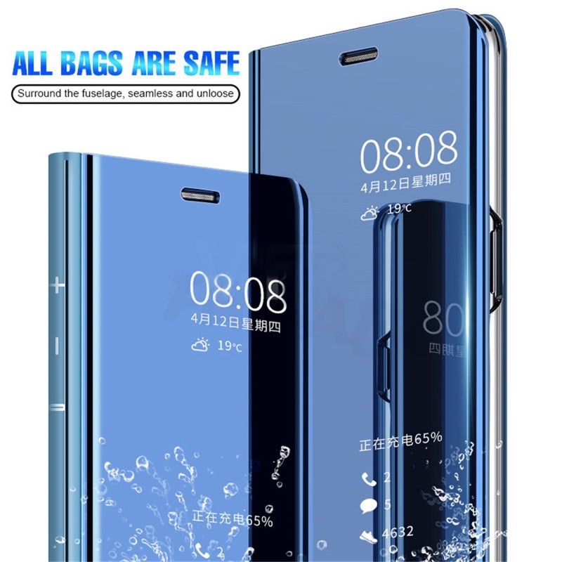 SAMSUNG GALAXY A34 A54 A33 A53 5G A03 A03CORE CORE A13 4G 5G Flip Cover Clear View Case Mirror Standing Auto Lock