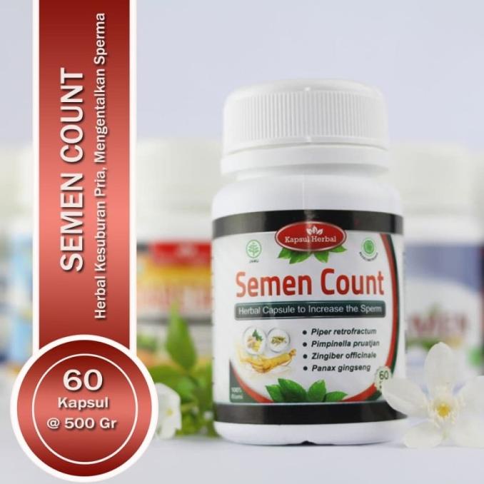 

100% ASLI SEMEN COUNT - Kapsul obat jamu Kuat Pria Pengental Penyubur SPERMA