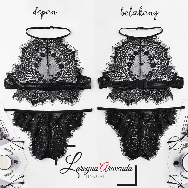 Lareyna Aravenda Lingerie + CD Renda Sexy Fantasy Sensual Lace Cami Set LG361