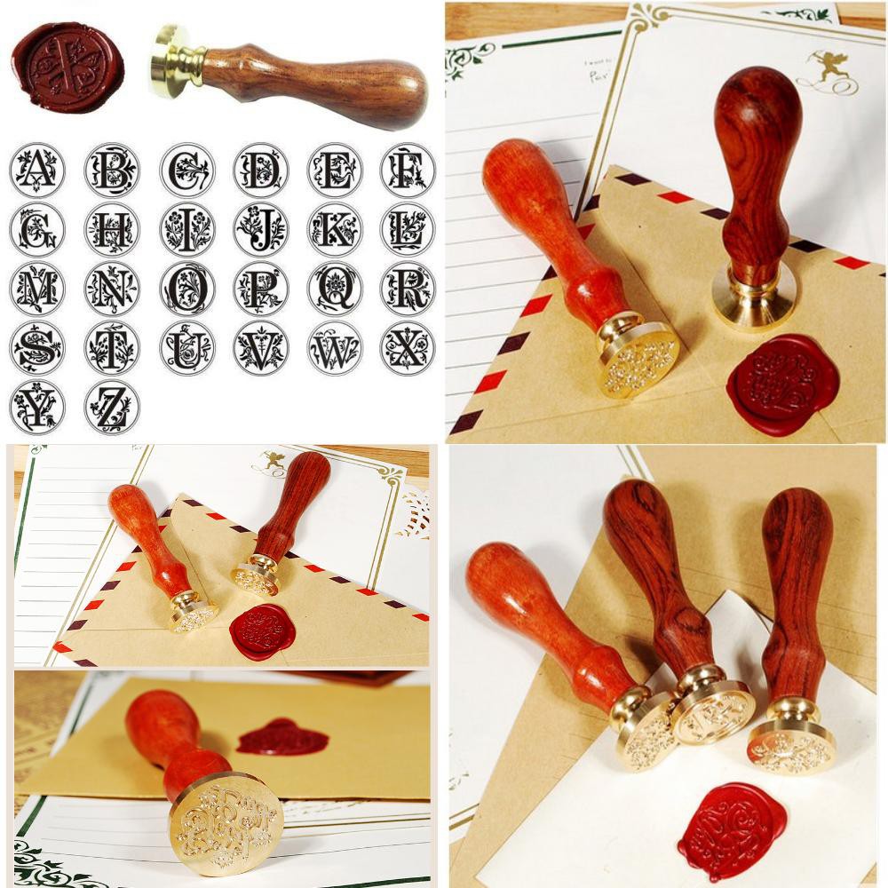 Stempel Cap Wax Seal Desain Inisial Huruf Alfabet Hias Stempel Cap Wax Seal Desain Inisial Huruf Alfabet Hias