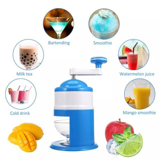 Mini Ice Crusher Blue Idea/serutan Es Mini Manual