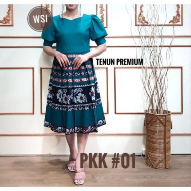 dress etnik wiru kombi polos