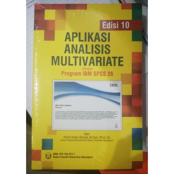 APLIKASI ANALISIS MULTIVARIATE SPSS EDISI 10 IMAM GHOZALI