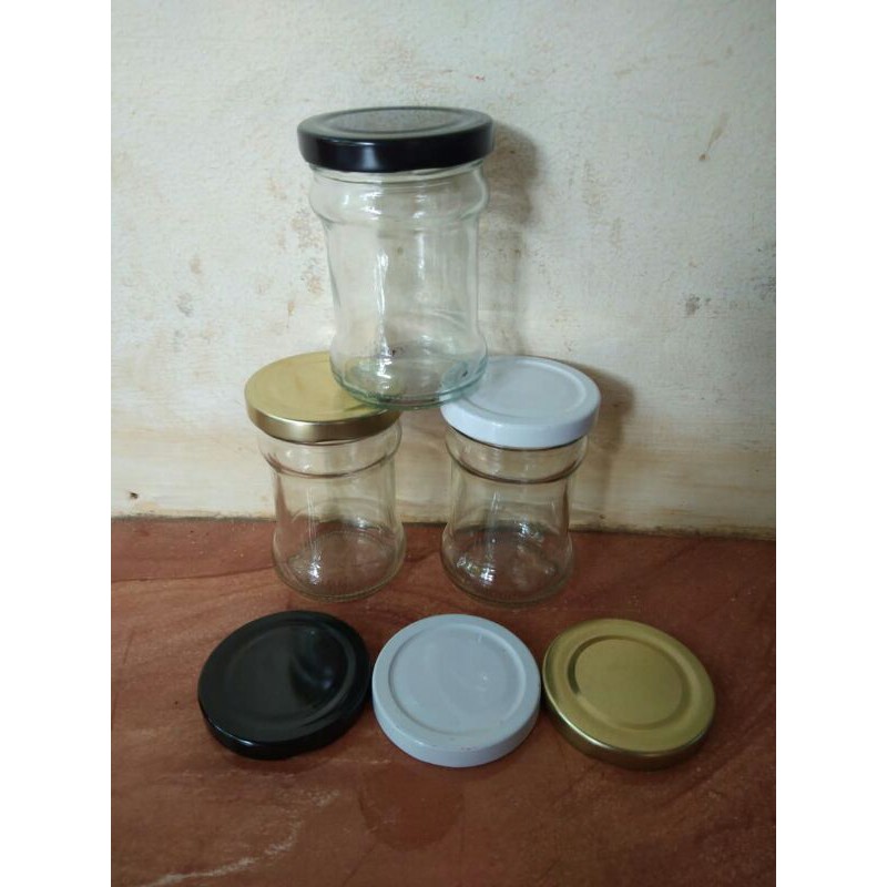 Jual Botol Kaca Jar Ml Ada Warna Tutup Hitam Dan Gold Shopee