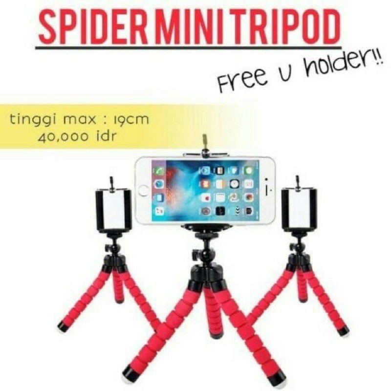 Tripod Spider Holder U Mini Tripod Spiderman Tongsis Flexsibel