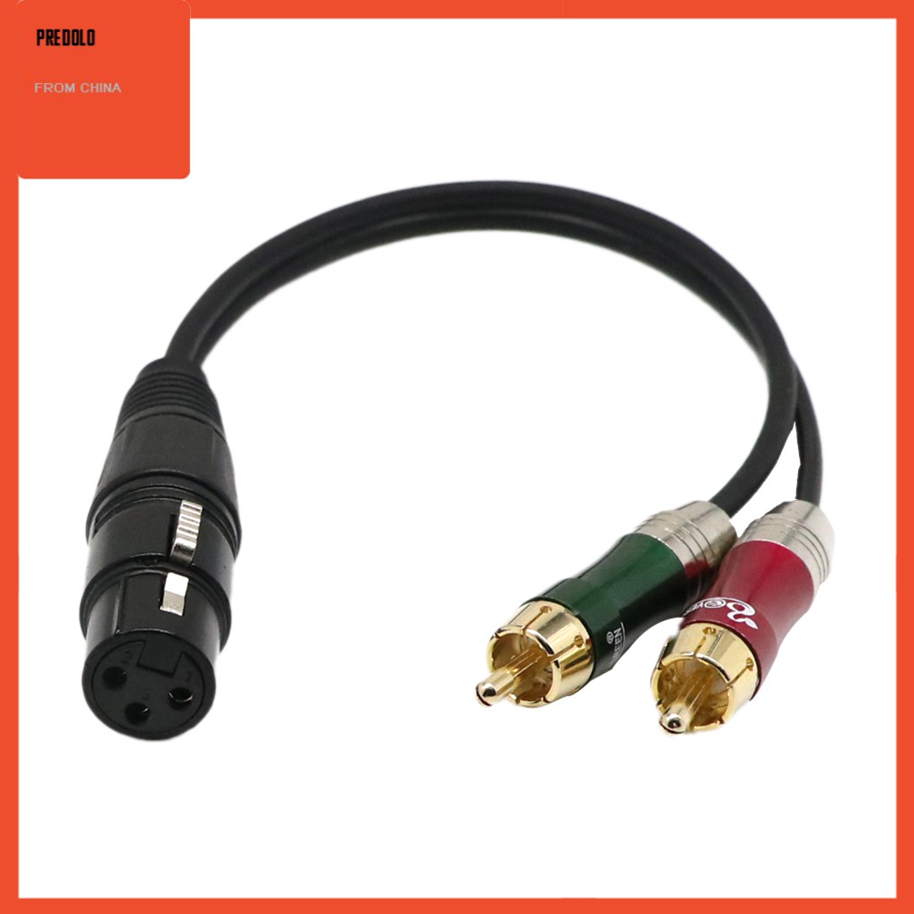 Kabel Adapter Splitter Xlr Female To 2x Phono Male Rca Panjang 30cm