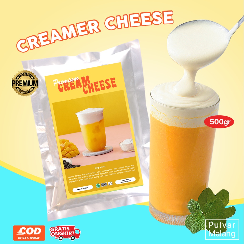 CREAM CHEESE / TOPPING CREAM CHEESE 500GR / BUBUK TOPPING CREAM CHEESE /  CREAM CHEESE FOAM PREMIUM