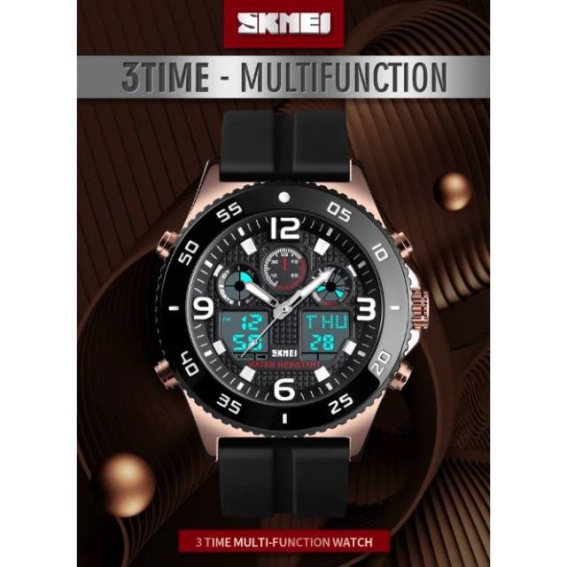 Jam skmei 1538 original double time bergaransi free paper box