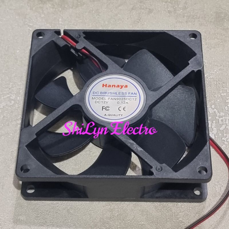 KIPAS FAN DC 9CM 12V 24V HANAYA 9 CM