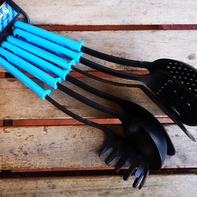 SPATULA PLASTIK 6IN1/ALAT PENGGORENGAN/SODET SILIKON TERLARIS 0VP