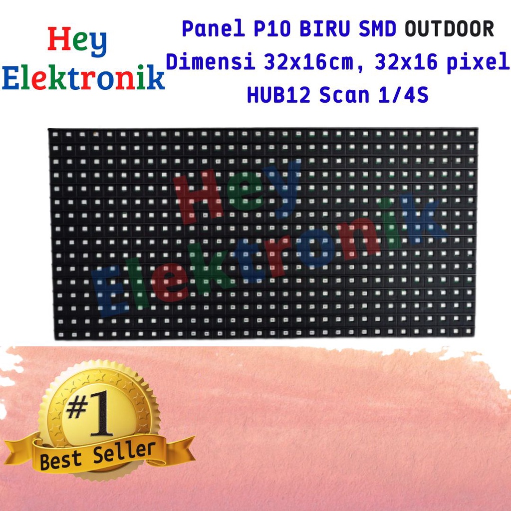 Panel module modul Led P10 Running tex SMD Biru Full Outdoor