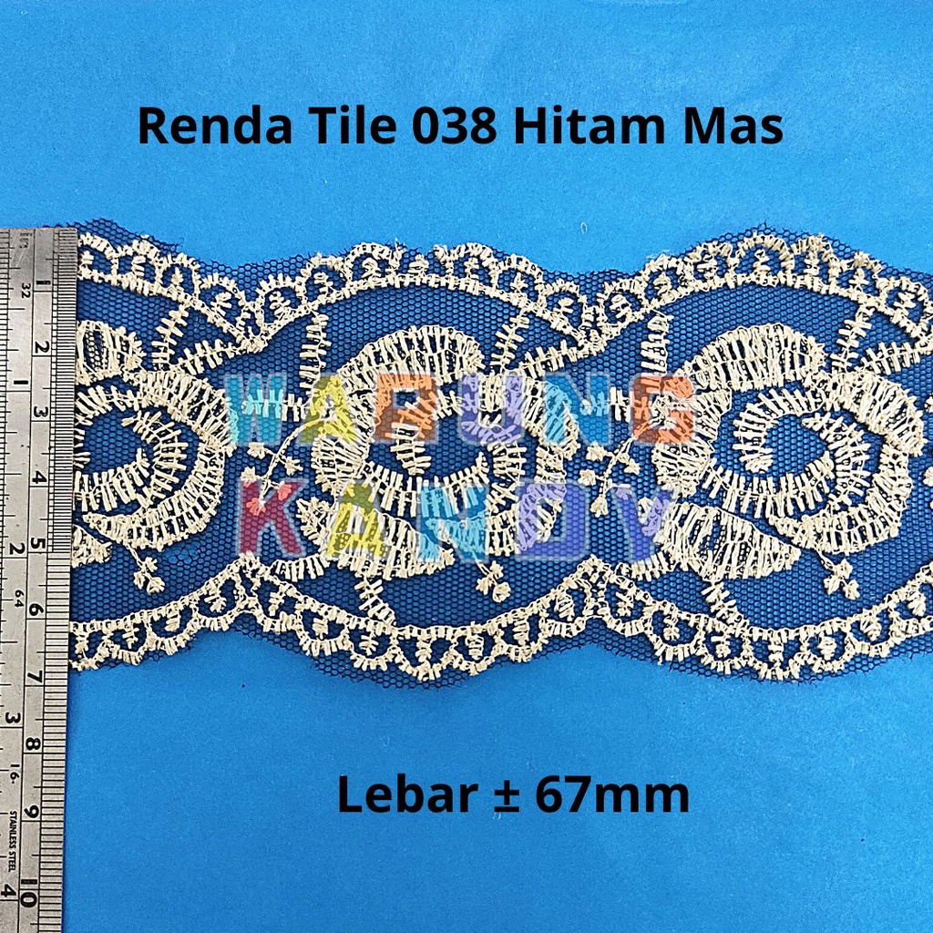 Renda Tile 038 Hitam Mas 67mm