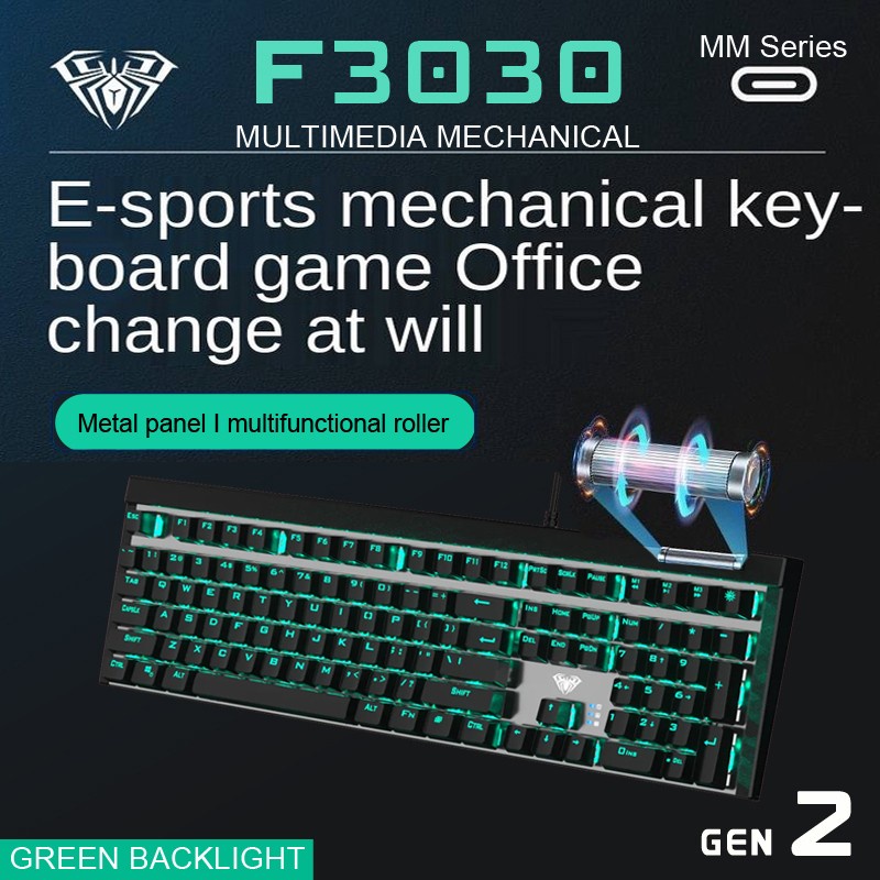 Keyboard Gaming Multimedia Mechanical AULA F-3030- AULA F3030