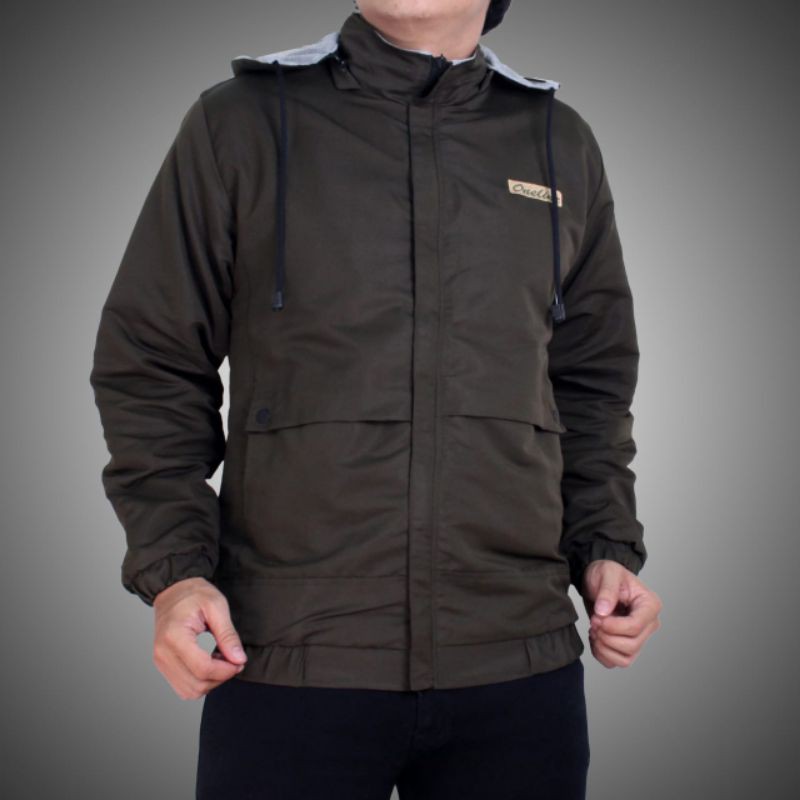 Jaket Parasut Pria Hodie /Jaket Outdoor Waterproof