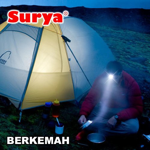 Surya Senter Kepala LED Super Terang Lithium SYH L255R Lampu Putih 25 Watt Super LED Rechargeable