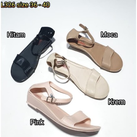 Wedges Sandal Jelly Sendal Karet Import