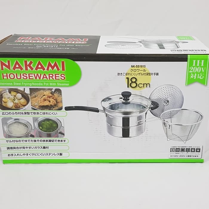 Panci Deep Fryer plus Steamer Nakami