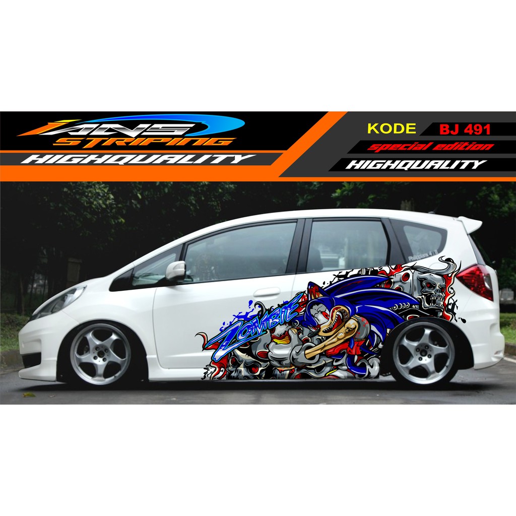 STICKER MOBIL JAZZ, AGYA, SIGRA, YARIS, SWIFT / DECAL STICKER MOBIL SONIC / STIKER MOBIL TERBARU